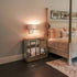 Set of 2 Modern Brushed Nickel with White Fabric Shade Wall Sconces for Bedroom